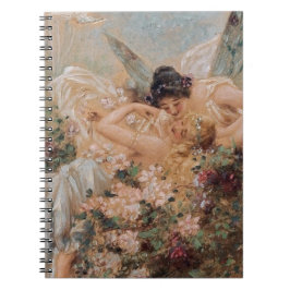 Cuaderno Two Fairies Embracing in a Landscape with a Swan