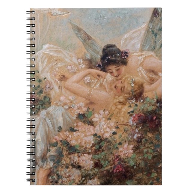 Cuaderno Two Fairies Embracing in a Landscape with a Swan (Frente)