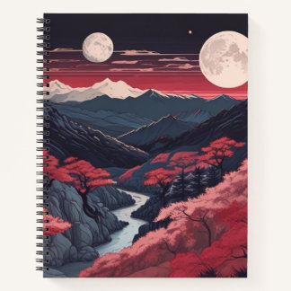 Cuaderno Two Moons Over The Mountains Spiral Bullet Journal