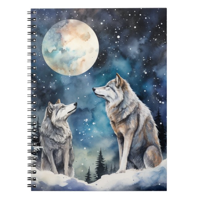 Cuaderno Two Wolves in Winter (Frente)