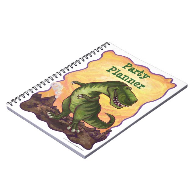 Cuaderno Tyrannosaurus Rex Fiesta Planner (Lado Izquierdo)