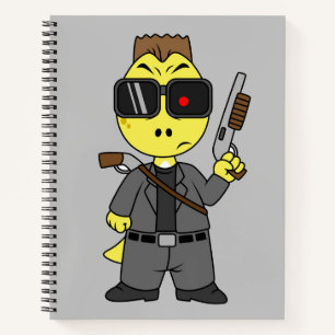 Cuaderno Tyrannosaurus Rex Vestido Como Terminador.