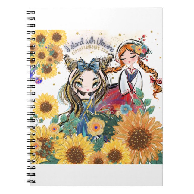 Cuaderno Ucrania apoya a los Chicas del girasol (Frente)
