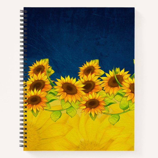 Cuaderno Ucrania girasoles por la esperanza y la paz (Anverso)