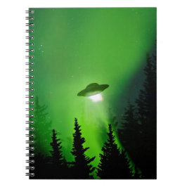 Cuaderno UFO con la aurora boreal
