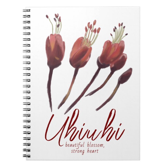 Cuaderno Uhiuhi Blossom Rare Native Hawaiian Elegant Floral (Frente)