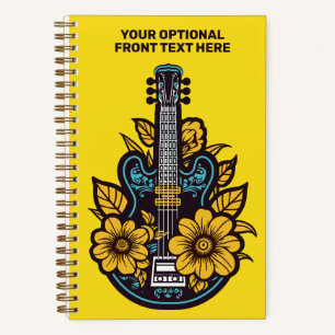 Cuaderno Ukulele de color y texto personalizado