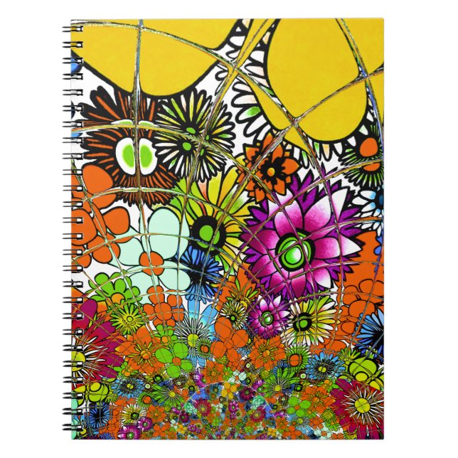 Cuaderno Último arte de diseño de patrones florales asombro (Frente)
