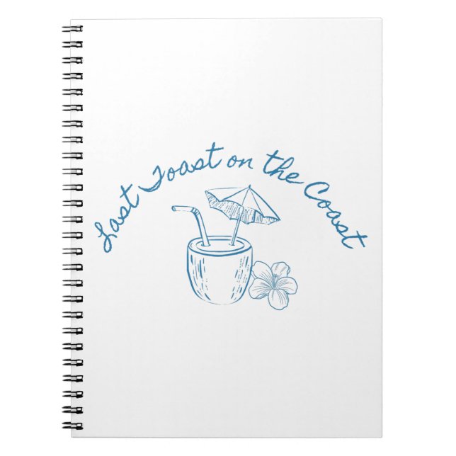 Cuaderno Último brindis en la costa Diseño de despedida de  (Frente)