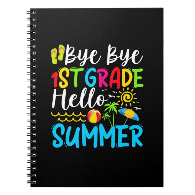 Cuaderno Último Día Del Colegio Adiós 1er Grado Hola Verano (Frente)