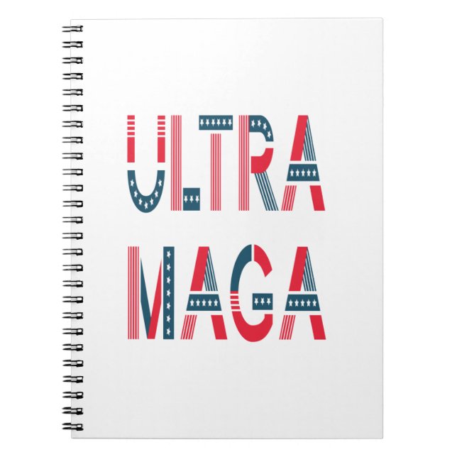 Cuaderno Ultra MAGA Trump Patriótico Republicano Conservado (Frente)