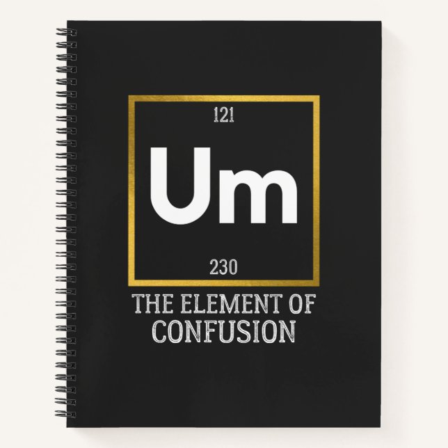 Cuaderno Um El elemento de la camiseta de confusión (Anverso)