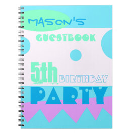 Cuaderno Un 5to Guestbook de la fiesta de cumpleaños del