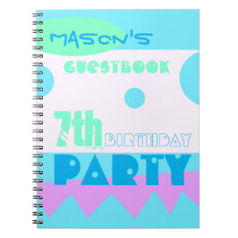 Cuaderno Un 7mo Guestbook de la fiesta de cumpleaños del