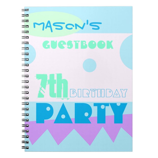Cuaderno Un 7mo Guestbook de la fiesta de cumpleaños del (Frente)