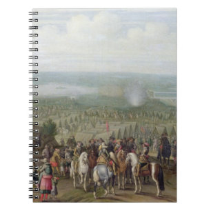 Cuaderno Un acampamento militar con la milicia en caballos,