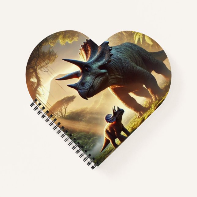Cuaderno Un adulto majestuoso Triceratops (Anverso)