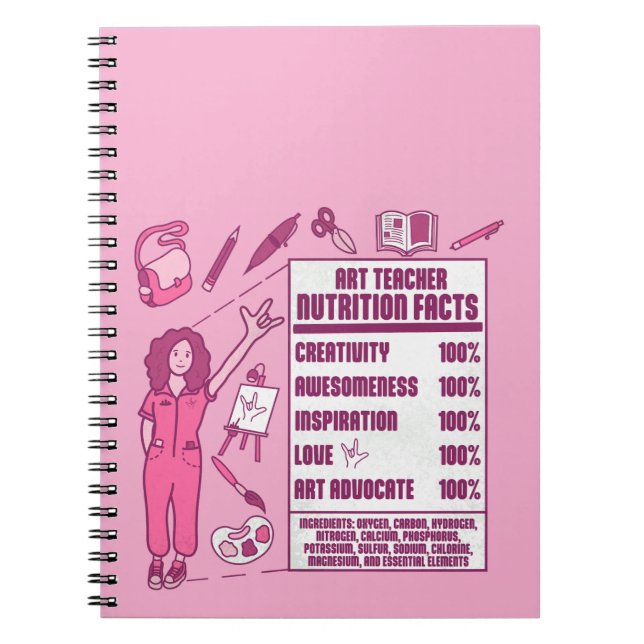 Cuaderno Un agradecimiento a los profesores de arte - regal (Frente)