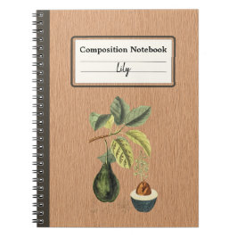 Cuaderno Un aguacate en una composición personalizada de su