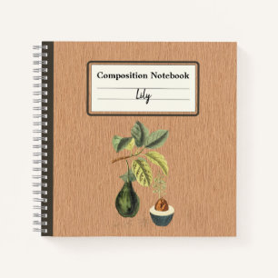 Cuaderno Un aguacate en una composición personalizada de su