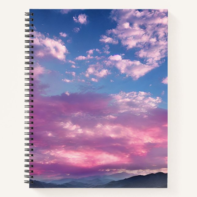 Cuaderno Un amanecer rosa y luminoso (Anverso)