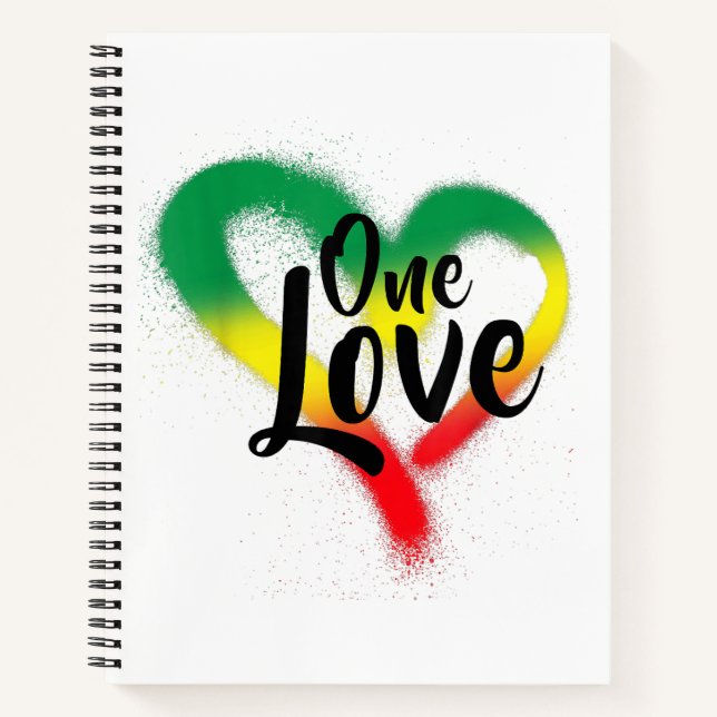 Cuaderno Un amor, un corazón reggae vibes (Anverso)