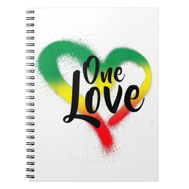Cuaderno Un amor, un corazón reggae vibes (Frente)