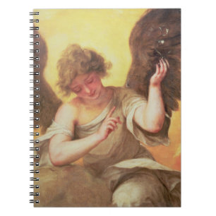 Cuaderno Un ángel que sostiene un frasco de cristal