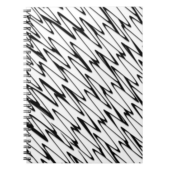 Cuaderno Un arte moderno abstracto de línea enérgica (Frente)