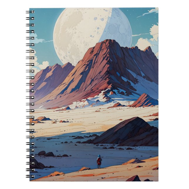 Cuaderno Un astronauta explora un enorme equipo para el des (Frente)