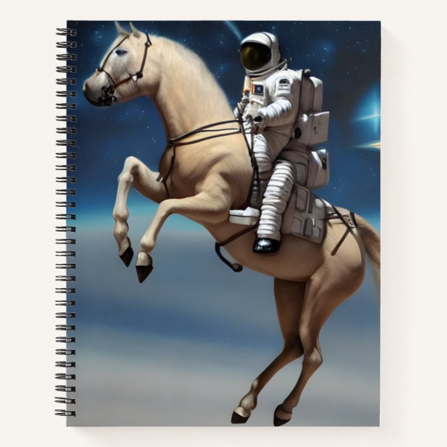 Cuaderno Un astronauta montando a caballo en el espacio  (Anverso)