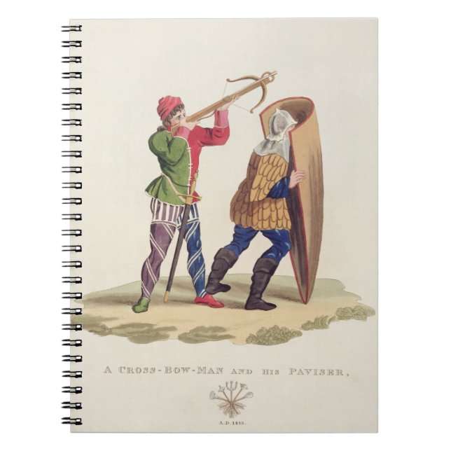 Cuaderno Un ballestero y su Paviser, 1433, de 'Ancien (Frente)