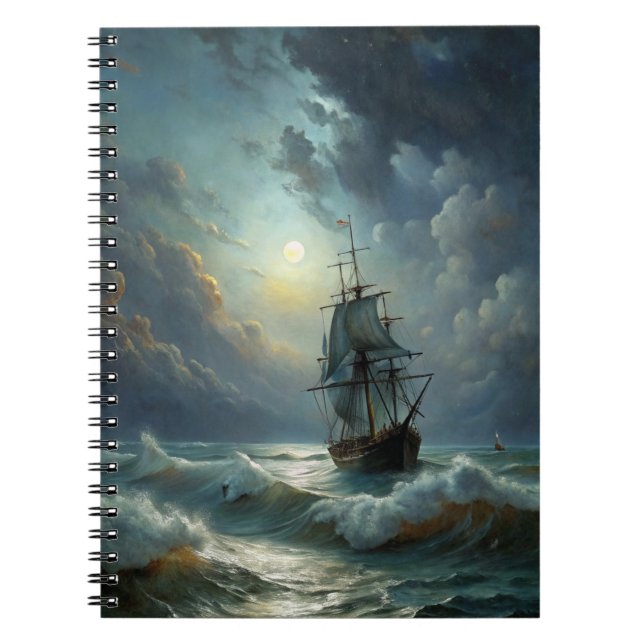 Cuaderno Un barco de vela en el océano (Frente)