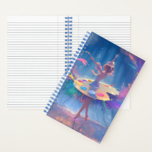 Cuaderno un bello ballet bailando con pintura