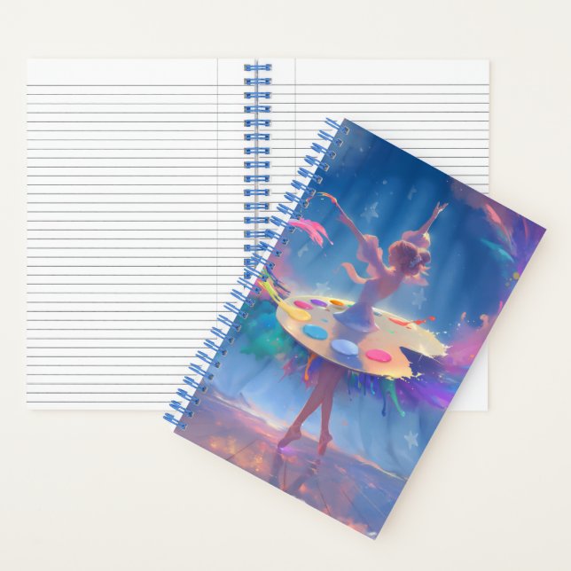 Cuaderno un bello ballet bailando con pintura (Interior)