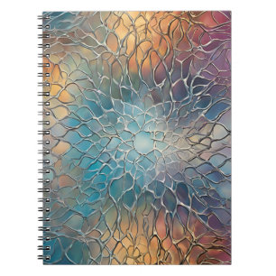 Cuaderno Un Bello Portátil Con Arte Metálico Abstracto
