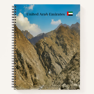 Cuaderno Un bloc de notas espiral de la montaña rugosa