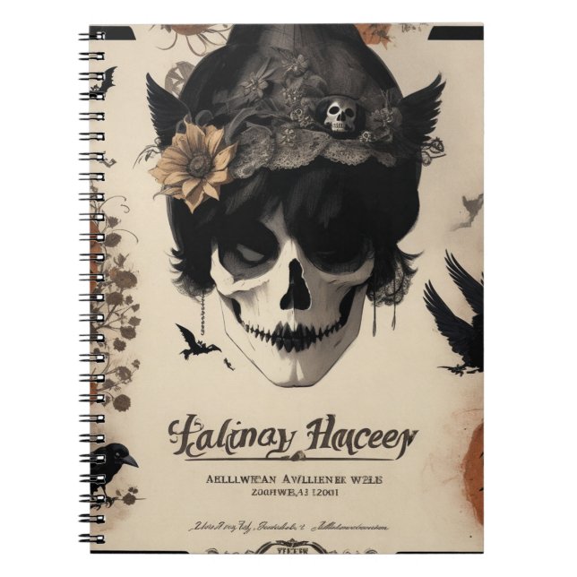 Cuaderno Un bloc de notas para los entusiastas de Halloween (Frente)