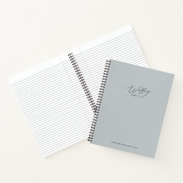 Cuaderno Un Boda gris polvoriento planea un portátil (Interior)