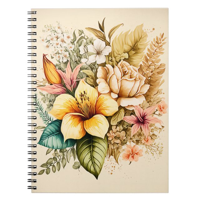 Cuaderno Un Bouquet De Flores Amarillas Para Tus San Valent (Frente)