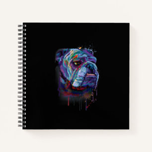 Cuaderno Un Bulldog inglés de Bulldog colorido