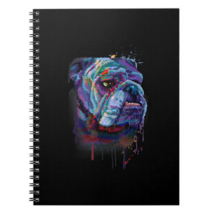 Cuaderno Un Bulldog inglés de Bulldog colorido