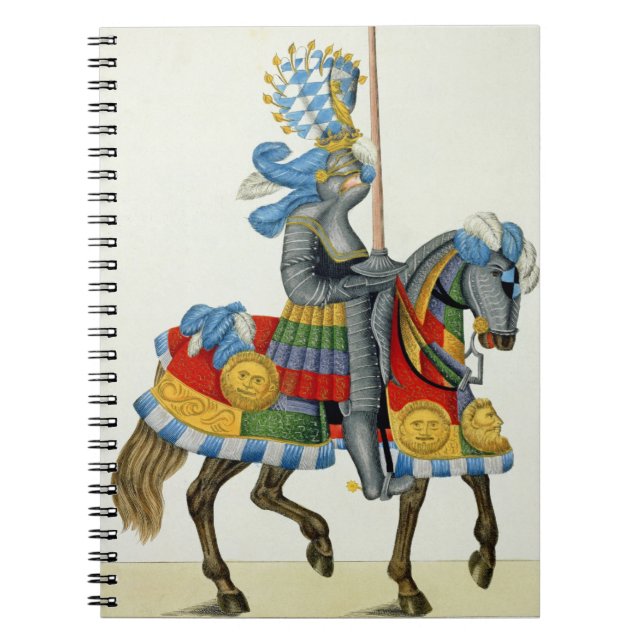 Cuaderno Un caballero en su manera a un torneo, placa de 'A (Frente)