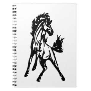 Cuaderno Un caballo saltando con brío en libertad