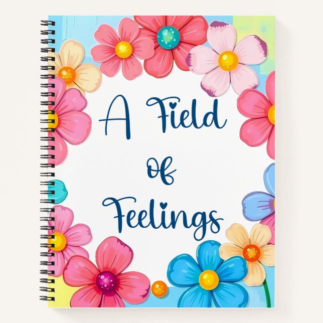 Cuaderno Un campo de sentimientos - Floral (Anverso)