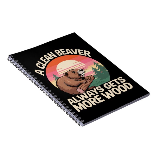 Cuaderno Un castor limpio siempre consigue más madera chist (Lado Derecho)