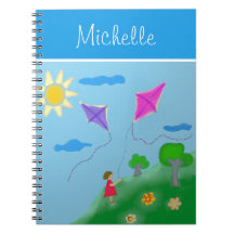 Un chica con las cometas con nombre