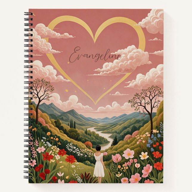 Cuaderno Un Chica con una mirada sentida y personalizada (Anverso)