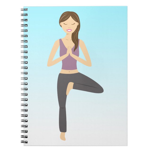 Cuaderno Un Chica De Yoga Dedicado Al Ilustracion De La Pos (Frente)