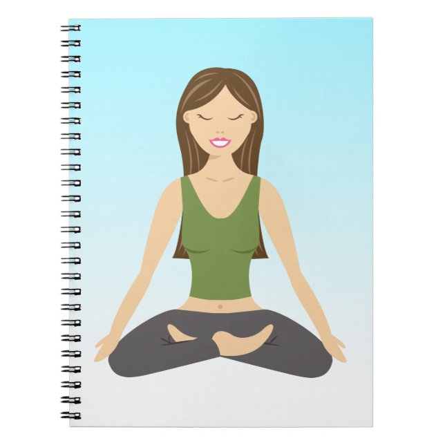 Cuaderno Un Chica De Yoga Dedicado Al Ilustracion De Lotus  (Frente)
